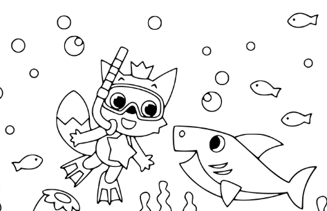 Free Printable:5delflbdle8= Baby Shark Coloring Pages